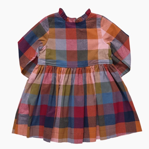 Pink Chicken Girls Autumn Dress - Harvest Check - Picture 4 of 4